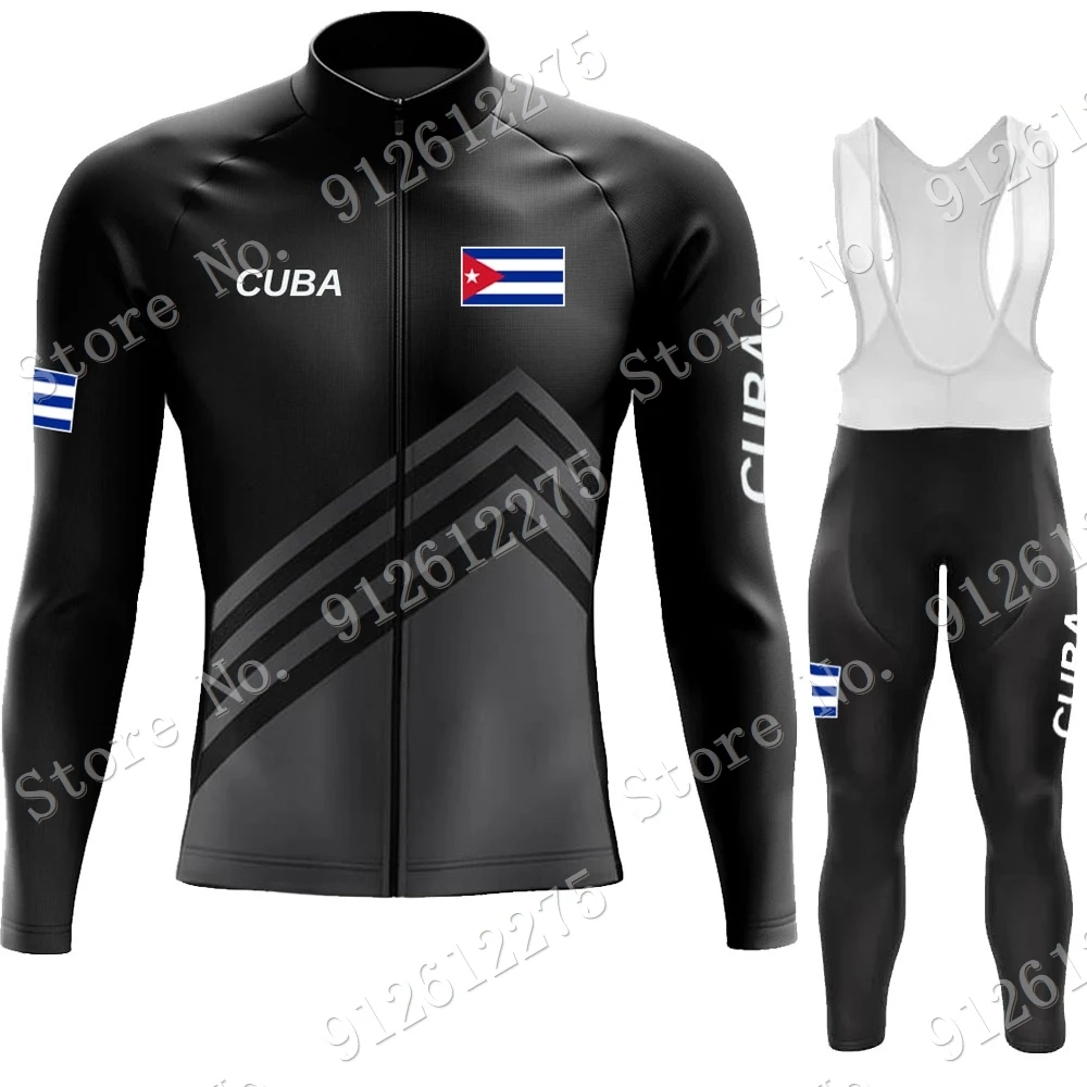 Mountain Biking Long Sleeve Shirt - Cuba Cycling Jersey Set Cycling Clothing