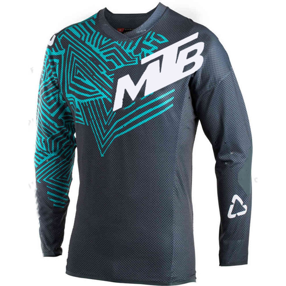 Mountain Biking Jersey - Outdoor Cycling Long-Sleeve Top MTB Print